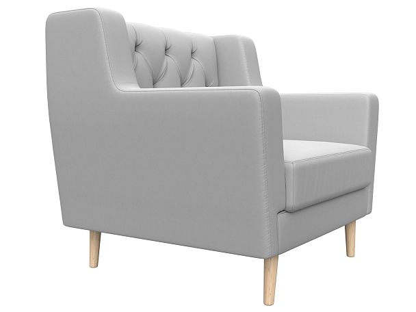 Кресло Брайтон Люкс (полностью экокожа белая) - Вид 3