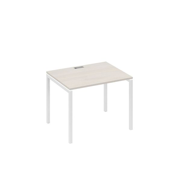 Стол письменный на металлокаркасе DUE A4 А4 Б2 022 БП дуб / металлокаркас белый - Вид 1