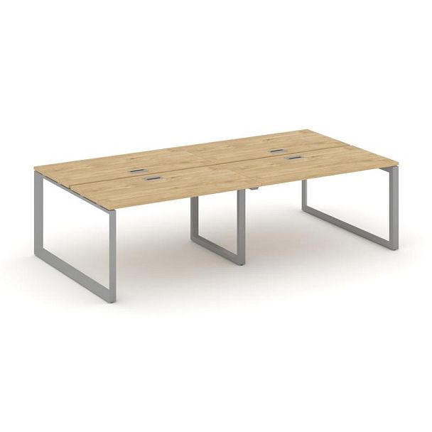 Style Project Next Рабочая станция двухсторонняя SN-59O.DRS-041 Тиквуд Светлый/Металл Серый/Серебро Заглушка 1960*1432*750 - Вид 1