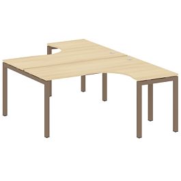 Metal System Quattro Р. ст. криволинейная на П-образном м/к 50БП.РАС-СА-2.4 Акация/Мокко металл 1600*2435*750 - Фото предпросмотра