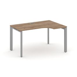 Style Project Next Стол рабочий эргономичный SN-59P.SPA-001(R) Дуб Табак/Металл Серый/Серебро Заглушка 1380*600/980*750 - Фото предпросмотра