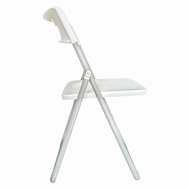 Стулья складные BRABIX "Golf Lite CF-017", КОМПЛЕКТ 4шт., серебристый каркас, пластик, белый, 533035 - Вид 5