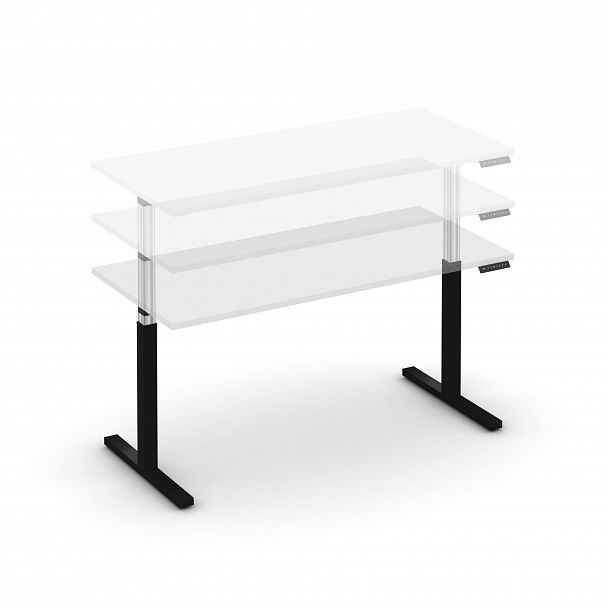 Стол электроподъемный "MOVE UP" MV.SE-4.7 Черный металл / Белый Бриллиант - Вид 4