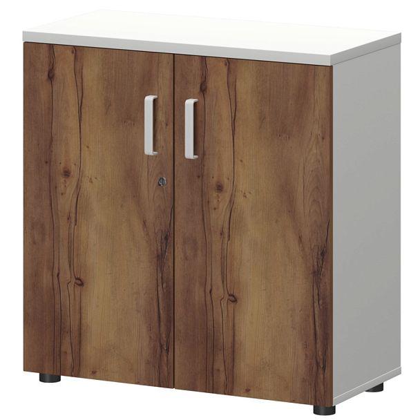 Шкаф СМШ-28Д Тип1 Белый/Таксония 792x380x835 Смарт - Вид 1