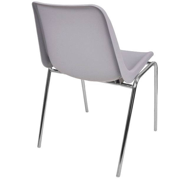 Стул Vicenza (4 ножки) Каркас хром, светло-серый, РП+ИК, стопируемый - Вид 2