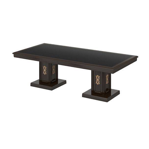 Стол переговорный "Версаль люкс"  ПК-ВРЛ-СТГ240Х117К/И3/1-В1-981 темный орех - Вид 1