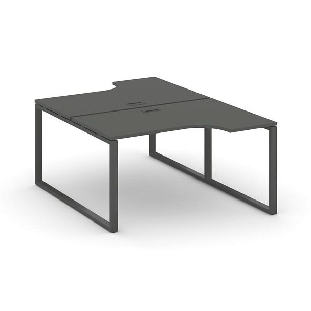 Стайл Проджект Рабочая станция эргоном. SN-6O.DRPA-001 Антрацит/Металл Антрацит 1380*1232/1992*750 - Вид 1