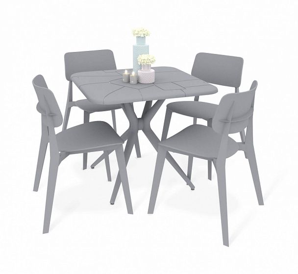 Обеденная группа Sheffilton SHT-DS197 серый - Вид 1