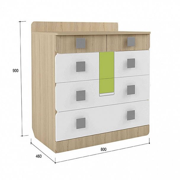 Комод "Стиль 9.1" Лайм - Вид 2