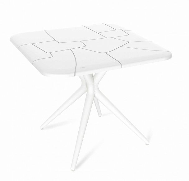 Пластиковый стол Sheffilton SHT-TU30/TT30 83/83 белый белый/белый - Вид 1