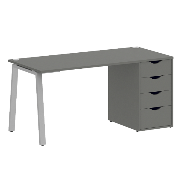 Home Office Стол письменный VR.SP-3-158.4.A Металлик/Серый металл 1580*720*750 - Вид 1