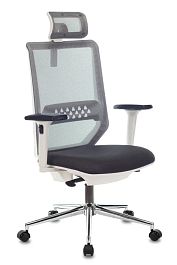 Кресло эргономичное Бюрократ MC-W612N-H темно-серый TW-04 38-417 сетка/ткань с подголов. крестов. металл хром пластик белый - Фото предпросмотра