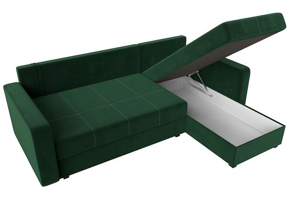 Диван угловой Ливерпуль Лайт правый угол Велюр зеленый - Вид 9