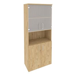 Onix Шкаф высокий широкий O.ST-1.4 Тиквуд светлый 800*420*1977 - Фото предпросмотра