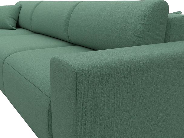 Диван угловой Лига-036 НПБ Классик Лонг левый угол Рогожка зеленый - Вид 4