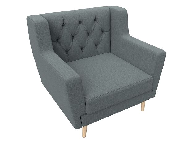 Кресло Брайтон Люкс Рогожка серый - Вид 5