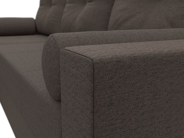 Диван угловой Верона Лайт левый угол Рогожка коричневый - Вид 4