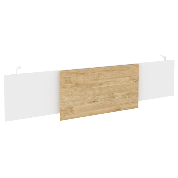 Onix Direct Царга стола руководителя O.M-CSR-6 Белый бриллиант/Тиквуд светлый/Белый металл 1740*450*54 - Вид 1