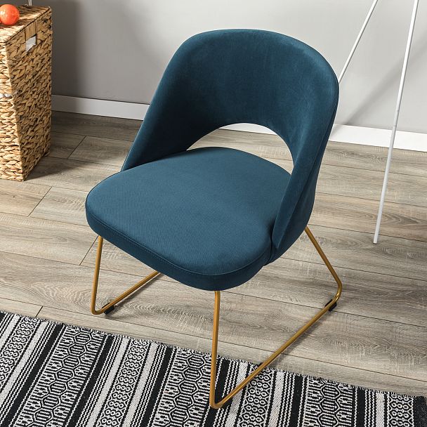 Стул Lars Diag blue/Линк золото - Вид 9