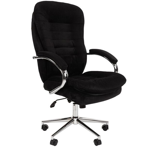 Кресло CHAIRMAN HOME 795, ткань велюр, черный - Вид 1
