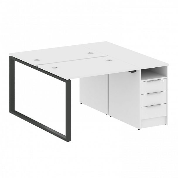 Рабочая станция "Metal System" БО.РС-СТП-2.1 белый/антрацит - Вид 1