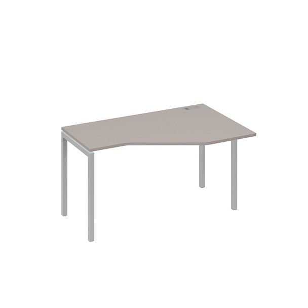 Стол эргономичный правый "Техно" на металлокаркасе DUE A4 А4 Б2 054 БП мокко премиум / металлокаркас серый - Вид 1