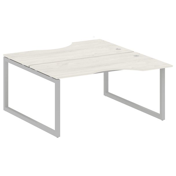 Metal System Quattro Р. ст. криволинейная на О-образном м/к 50БО.РАС-СА-2.1 Дуб наварра/Серый металл 1600*1835*750 - Вид 1