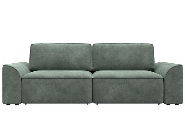 Диван прямой Лига-048 НПБ Велюр зеленый - Вид 2