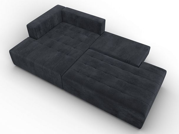 Диван угловой Лига-103 НПБ угол левый Велюр серый - Вид 8