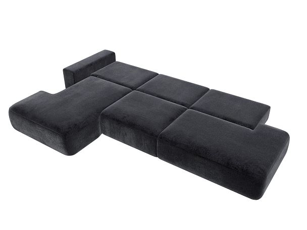Диван угловой Лига-036 НПБ Модерн Лонг левый угол Велюр серый - Вид 10