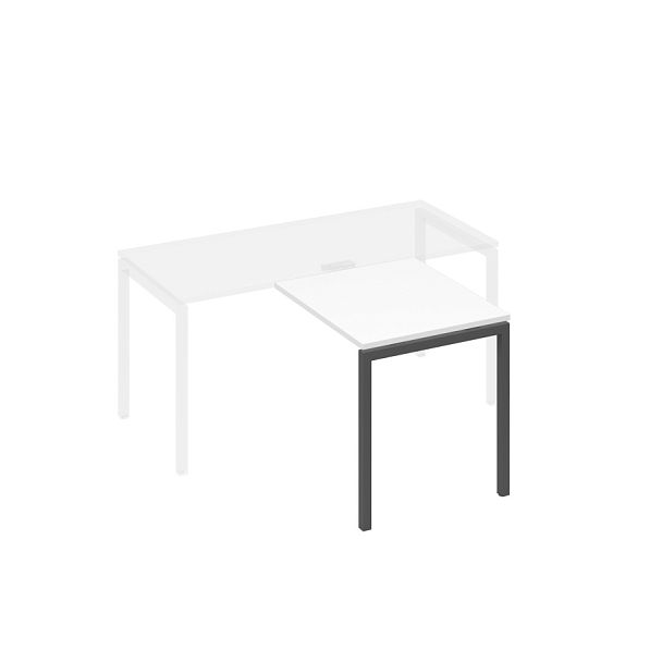 Брифинг-приставка на металлокаркасе DUE A4 А4 Б2 073 БП белый премиум / металлокаркас антрацит - Вид 1