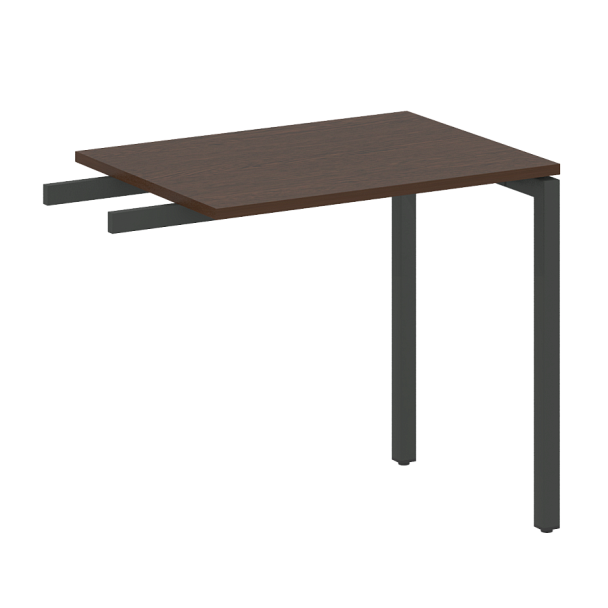 Metal System Quattro Приставной элемент на П-образном м/к 40БП.ПР-2 Венге/Антрацит металл 800*600*750 - Вид 1