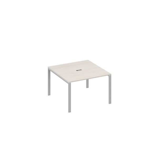 Стол 120 на металлокаркасе UNO в переговорную A4 А4 Б1 131 БП дуб / металлокаркас серый - Вид 1