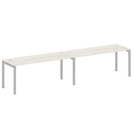 Metal System Quattro Р. ст. на 2 раб. места на П-образном м/к 50БП.СМ-2.5 Дуб наварра/Серый металл 3600*720*750 - Фото предпросмотра