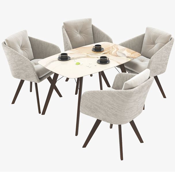 Обеденная группа Sheffilton SHT-DS279 дымч.топаз/венге/морозное утро./прозрачный лак - Вид 1