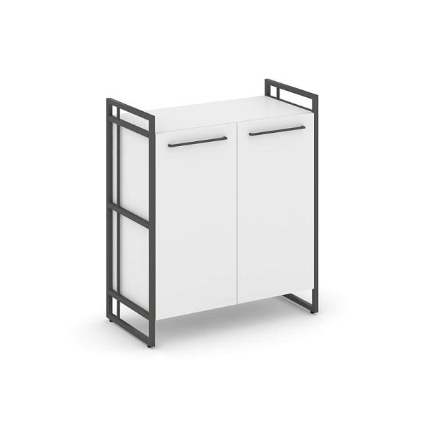 Rift Шкаф 2 ниши широкий RF.SS-21 Белый Бриллиант/Металл Антрацит 798*396*924 - Вид 1