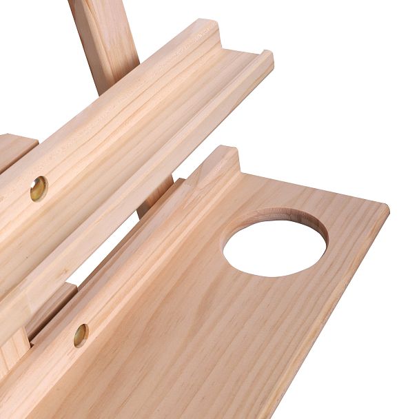 Мольберт напольный из сосны Лира с полкой, 170х55х70 см, высота холста до 107 см, BRAUBERG ART CLASSIC, 192261 - Вид 16