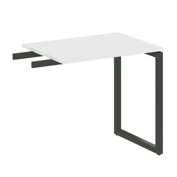 Metal System Quattro Приставной элемент на О-образном м/к 40БО.ПР-2 Белый/Антрацит металл 800*600*750 - Вид 1