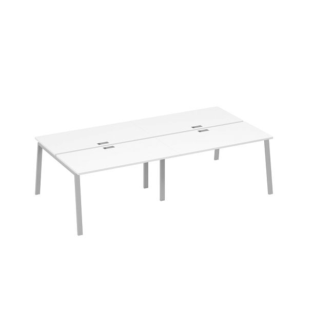 Рабочая станция с каркасе TRE 4х140 A4 А4 Б3 174-2 БП белый премиум / металлокаркас серый - Вид 1