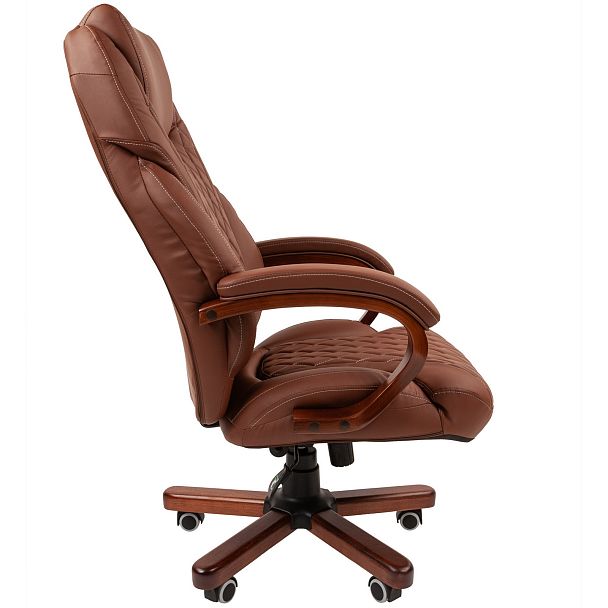 Кресло CHAIRMAN 406, экокожа, коричневый - Вид 2
