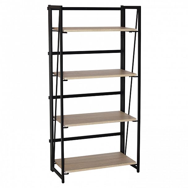 Стеллаж на металлокаркасе BRABIX "LOFT SH-001", 600х300х1250 мм, складной, цвет дуб натуральный, 641230 - Вид 3