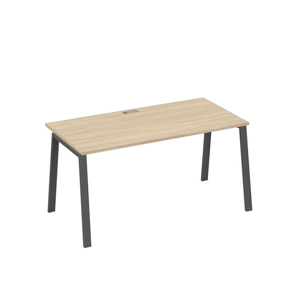 Стол письменный на металлокаркасе TRE A4 А4 Б3 025 БП дуб скандинавский / металлокаркас антрацит - Вид 1