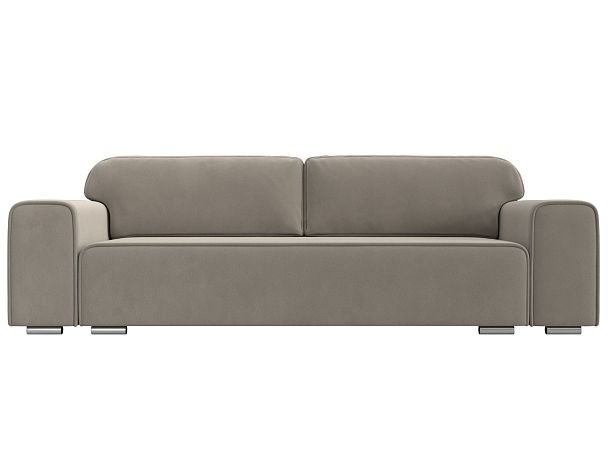 Прямой диван Лига-029 Микровельвет бежевый - Вид 2