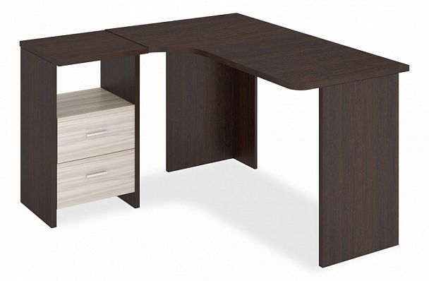 Стол письменный Домино Лайт СКЛ-Угл130 Венге/Карамель левый - Вид 1