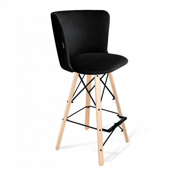 Стул барный Sheffilton SHT-ST36/S80 ночное затмение/прозрачный лак/черный - Вид 1