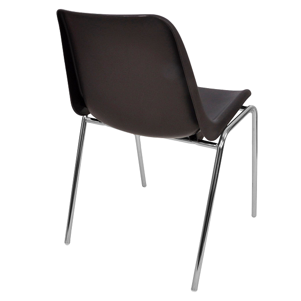 Стул Vicenza (4 ножки) Каркас хром, коричневый, РП+ИК, стопируемый - Вид 4