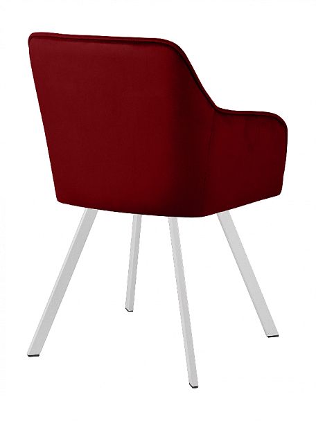 Кресло поворотное Мони, Confetti bordo/белый - Вид 5