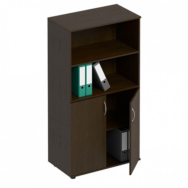 Шкаф для документов полузакрытый "Формула" ФР 363 венге темный - Вид 1