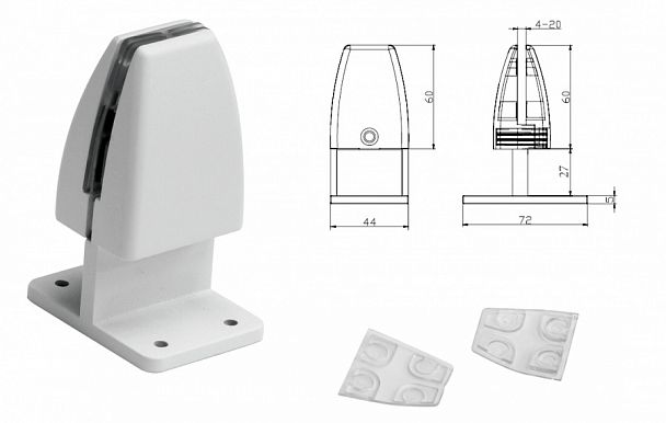 Крепление экрана для рабочей станции "Аксессуары" ПК-АСС-КРЭБ/РС-В2-76 белый - Вид 1