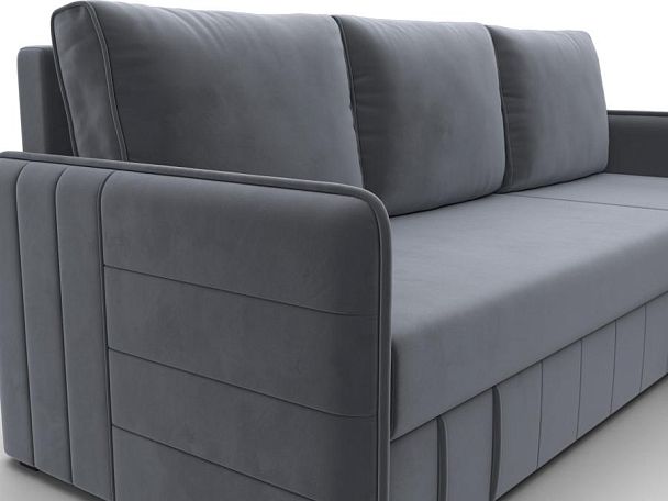 Диван угловой Слим угол универсальный Велюр серый - Вид 4